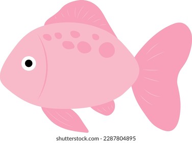 Dibujo vectorial de dibujos animados de peces rosados
