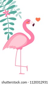 Hand Drawn Cute Pink Flamingo Vector Stock Vector (Royalty Free ...