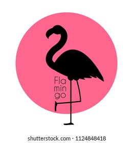 Cute Pink Flamingo Icon Vector Illustration EPS10