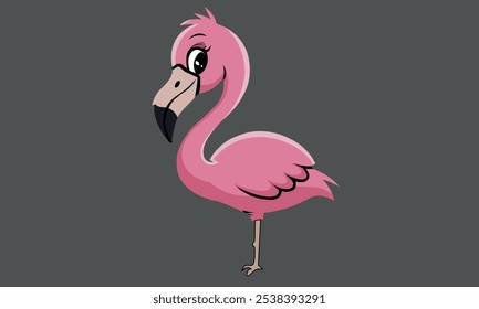 Cute Pink Flamingo On White Background Summer Love Cute Flamingo Couple