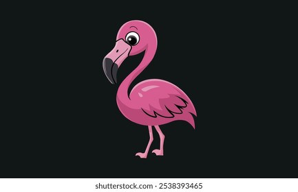 Cute Pink Flamingo On White Background Summer Love Cute Flamingo Couple