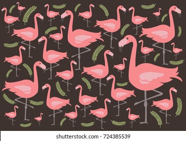 Cute pink flamingo wallpaper