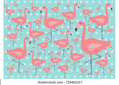 Cute pink flamingo wallpaper