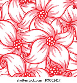 Cute pink floral seamless pattern background
