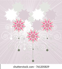 Cute pink flower background.