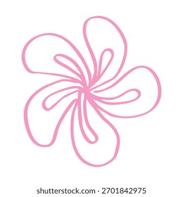 Lindo elemento decorativo de flor rosa