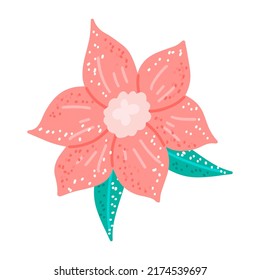 Flor rosada con textura, elemento de diseño para postales, invitaciones