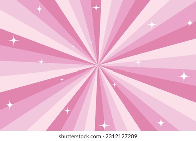Cute Pink Gradient Sunburst Background