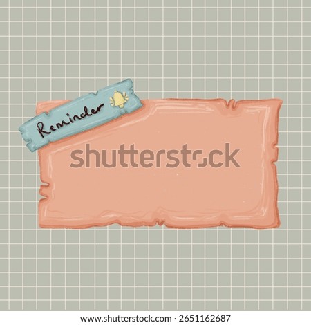 Cute Pink And Grey Blank Reminder Hand drawing Bullet Journal Planner