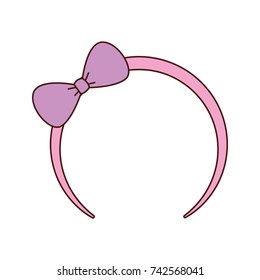 cute pink headband with bow for small girl icon