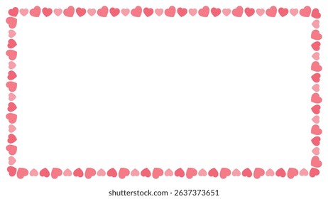 Cute Pink Heart Border Frame Background