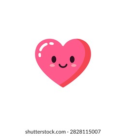 Cute pink heart character
