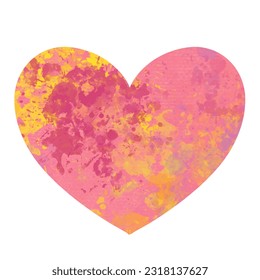 Cute pink heart design. Vector illustration.