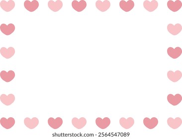 Cute Pink Heart Frame Background - Perfect for Valentine's Day