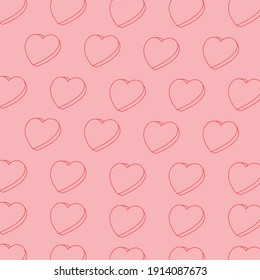 Cute Pink Heart Pattern, Background