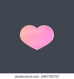 Cute Pink Heart Pop Up Window banner Or Sticker Frame Isolated Vector Design