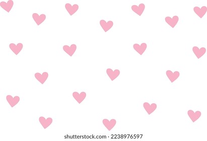 cute pink heart with white backgound vector