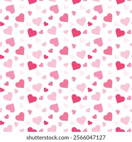 Cute pink hearts pattern seamless 