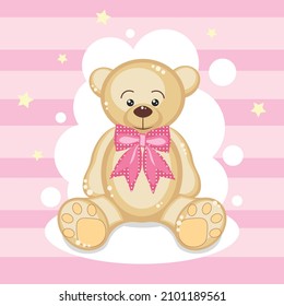 Cute pink hearts seamless pattern. Background for gift boxes, wrapping paper, wallpapers, textiles, papers, fabrics, web pages