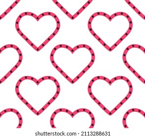 Corazones rosados. Patrón sin foco con signo de amor.