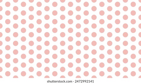 Cute pink large background transparent polka dot seamless pattern