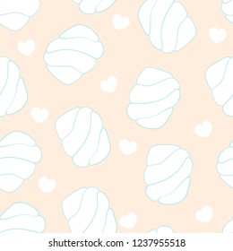 Cute pink lovely decoration marshmallow candy repeating pattern use for textile print, party invitation,packaging,menu design,scrapbooking,template,candy shop website