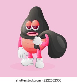 Cute pink monster thief. Perfect for kids, small business or e-Commerce, merchandise and sticker, banner promotion, blog or vlog channel
