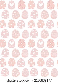 cute pink pastel Easter eggs pattern seamless for background 