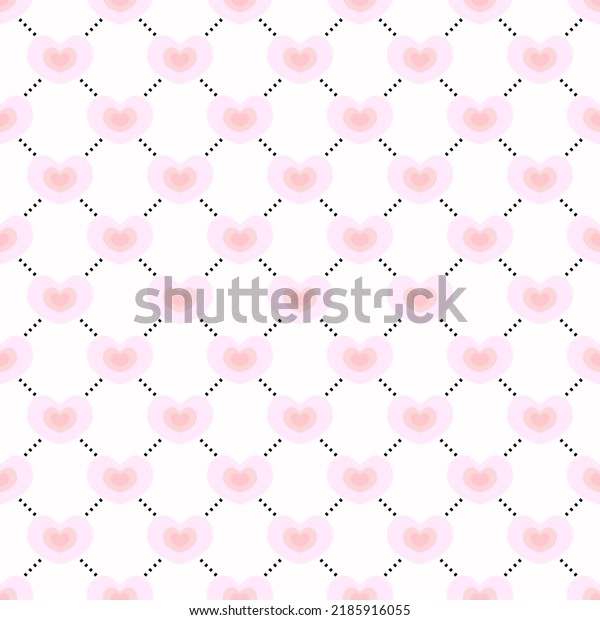 Cute Pink Pattern Heart Saemless Background Stock Vector Royalty Free 2185916055 Shutterstock 3681