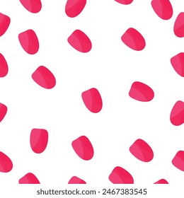 cute pink pattern with shadow primine on white background