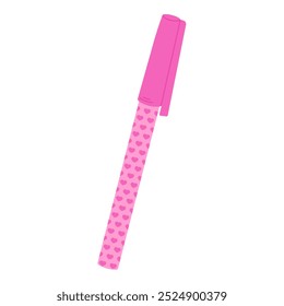 Cute pink pen decorated with heart patterns, perfect for school or office use. Ideal for writing, journaling, or creative projects. Fun and stylish accessory for students and stationery lovers alike.