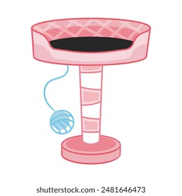 Cute pink pet tower with scratching post