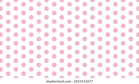 Cute pink polka dot pattern on white background. Perfect for baby shower invitations, kids room decor, scrapbooking, wrapping paper, textiles, and girly digital or print design projects.