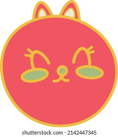 Vector de pegatinas de conejo rosa