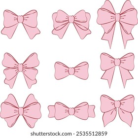 Cute Pink Ribbon Coquette Vintage Style