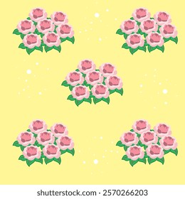 Cute pink rose bouquet background