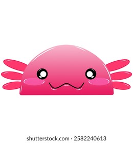 cute pink Salamander vector, cartoon Salamander face, drawing Salamander face easy and simple. Cute Salamander vector design