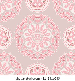 Cute pink Seamless abstract tiled pattern vector web background