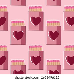 Cute pink seamless pattern vector Valentines day illustration