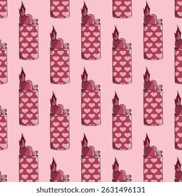 Cute pink seamless pattern vector Valentines day illustration