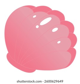 A cute pink seashell with a smiling face, perfect for summer vibes, beach fun, and ocean adventures.