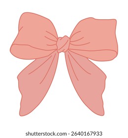 Cute pink simple bow for decoration and design