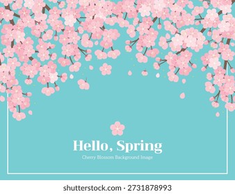 a cute pink spring cherry blossom tree
