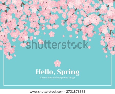 a cute pink spring cherry blossom tree