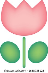 Tulipanes rosados (ilustración vectorial)