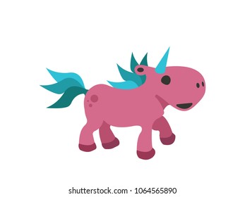 Cute pink unicorn