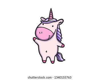cute pink unicorn