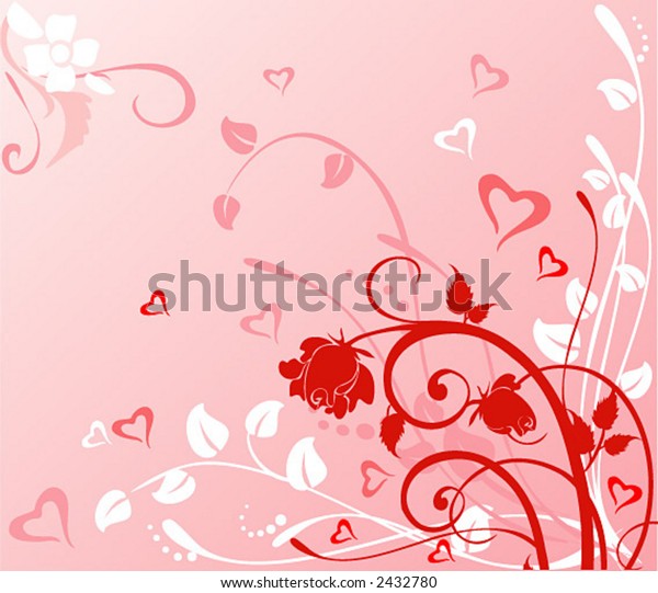 Cute Pink Vector Background Stock Vector (Royalty Free) 2432780 ...