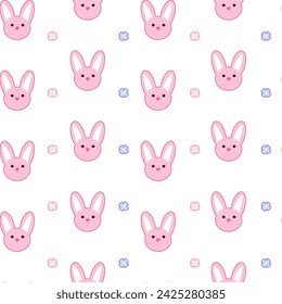 Cute pink vector seamless pattern 