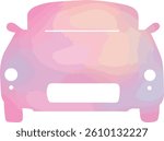 Cute pink vintage car vector illustration